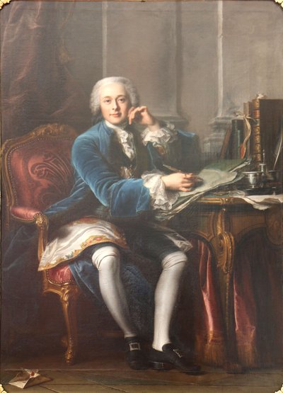 Porträt von Joseph-François-Xavier de Seytres, Marquis de Caumont von Jean Valade